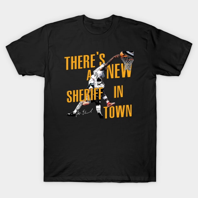 There's New Sheriff in Town T-Shirt by Buff Geeks Art